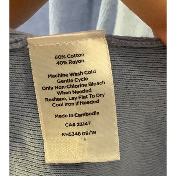 Talbots Plus Sweater Women Size 3X Blue Cotton Blend Pullover Style #KH5348 - Picture 5 of 6